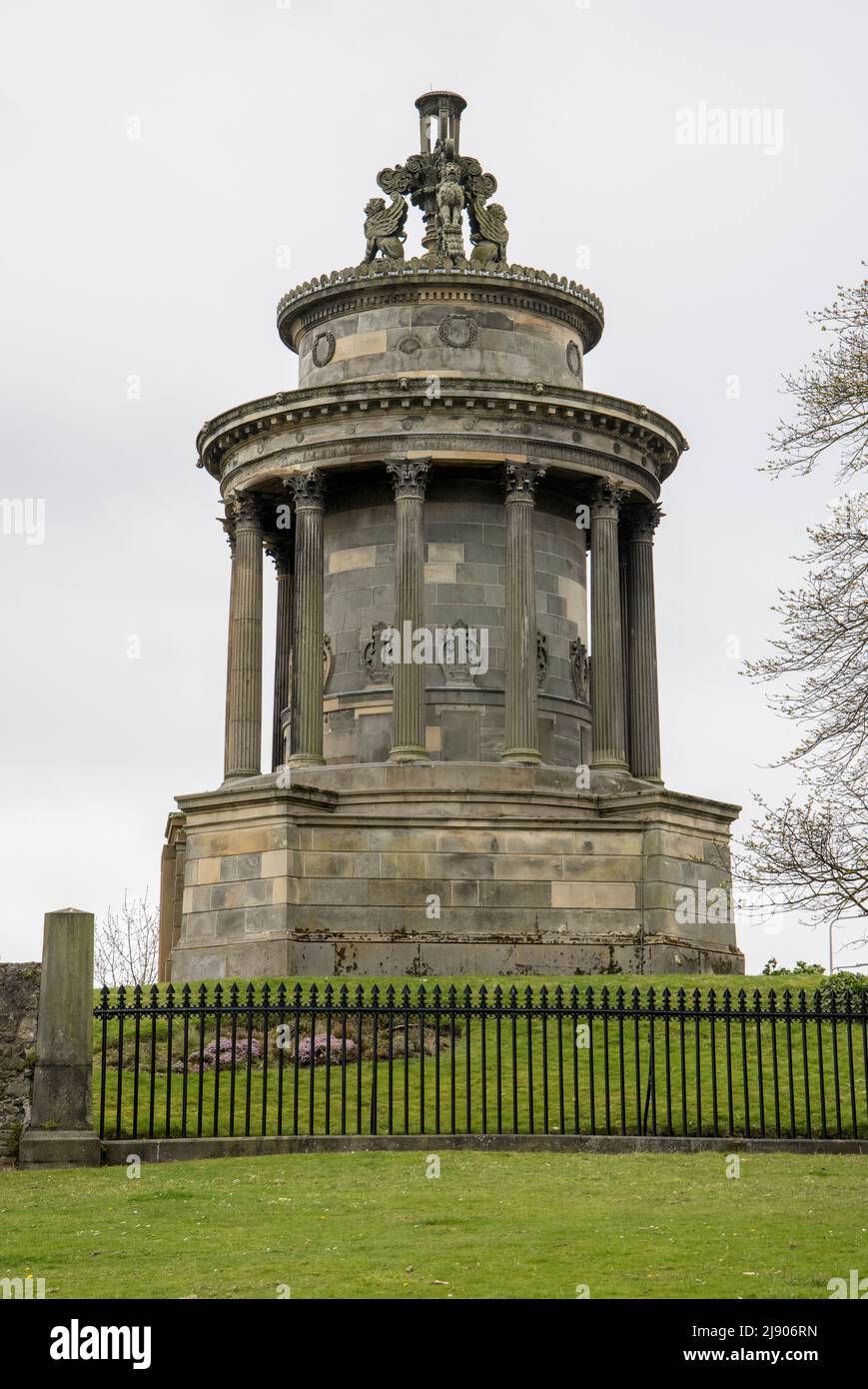 il monumento burns a calton hill edimburgo scozia Foto Stock