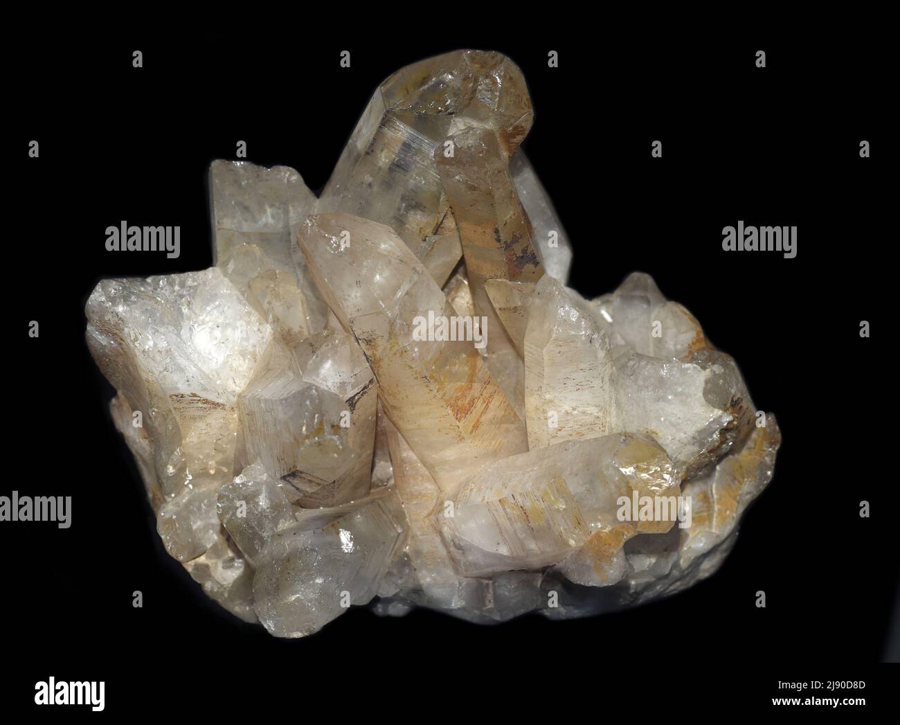 Cristallo quarzo geode minerale primo piano, trovato in Mongolia Foto Stock