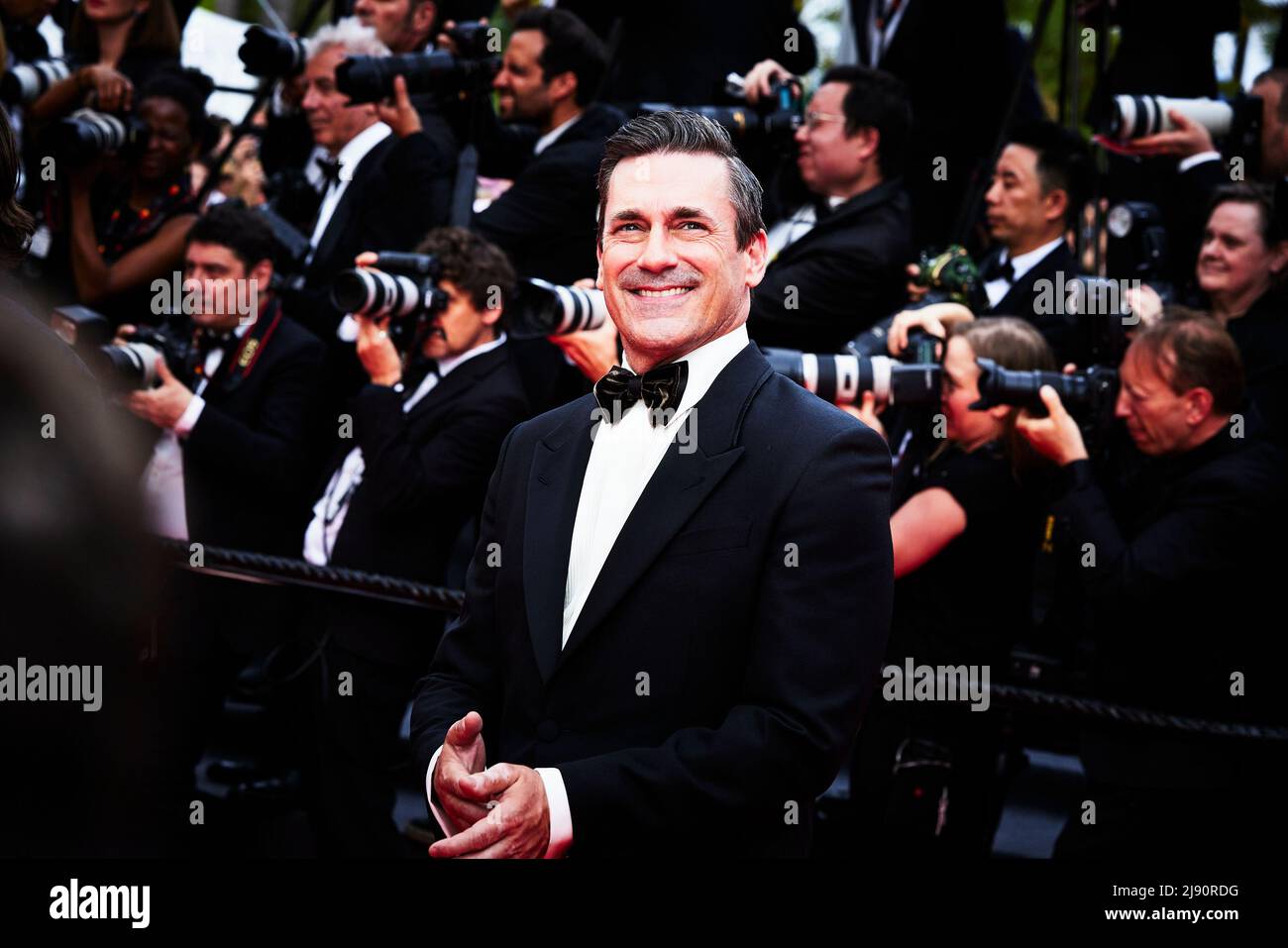Cannes, Francia, 18 maggio 2022 Top Gun Maverick - Red Carpet- Festival Cannes 18 maggio 2022 con Tom Cruise, Miles Teller, Jennifer Connelly Foto Stock