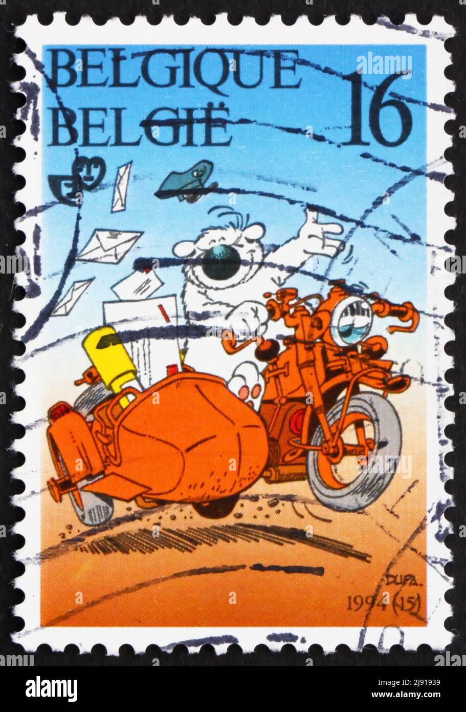 BELGIO - CIRCA 1994: Un francobollo stampato in Belgio mostra Cubitus the Dog, di Luc Dupanloup, circa 1994 Foto Stock