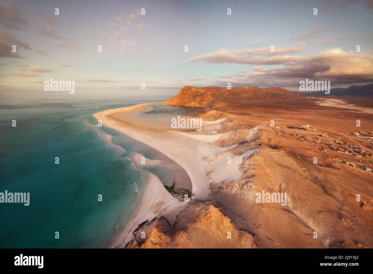 Detwah Lagoon punta occidentale di Socotra, Yemen, presa nel novembre 2021, post processata con bracketing di esposizione Foto Stock