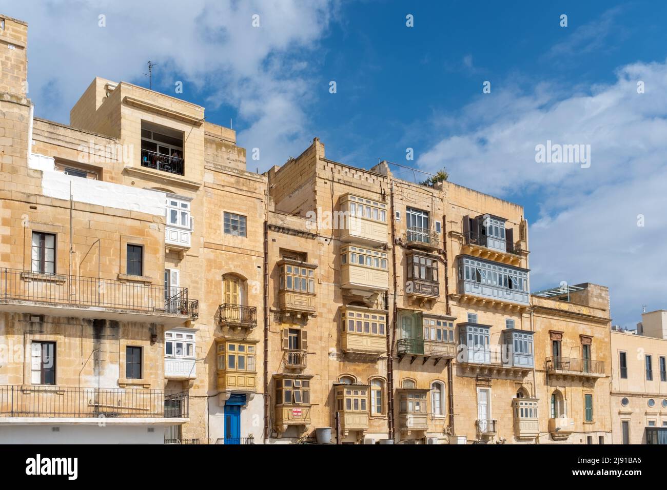 Side Street, Valletta, Malta Foto Stock