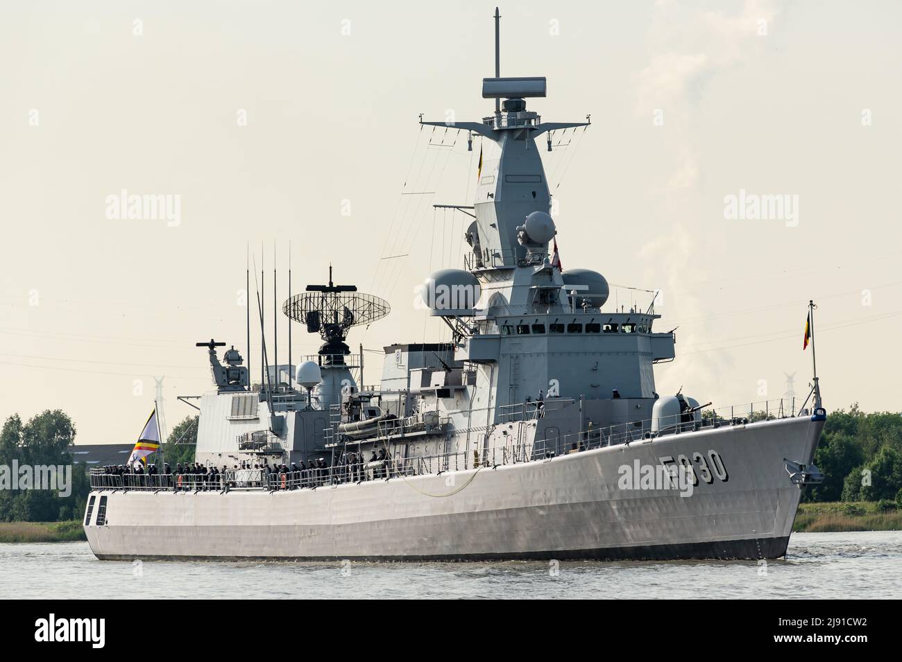 Il Karel Doorman-classe fregat Leopold i della Marina Belga (componente Marina). Foto Stock