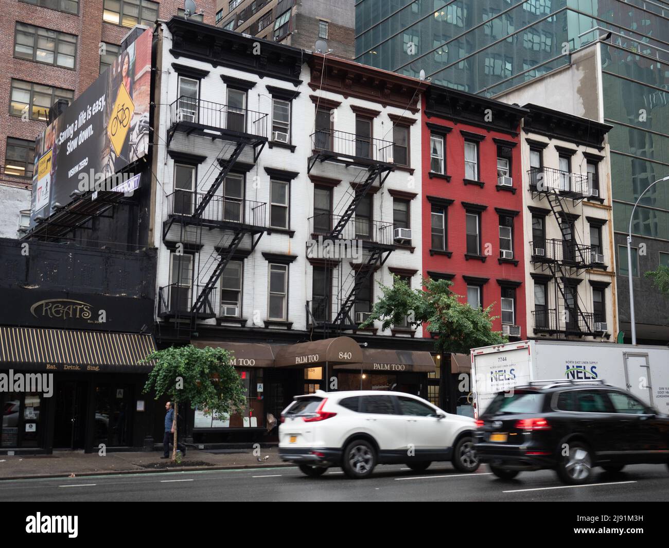 Immagine di edifici commerciali e residenziali a Manhattan. Foto Stock