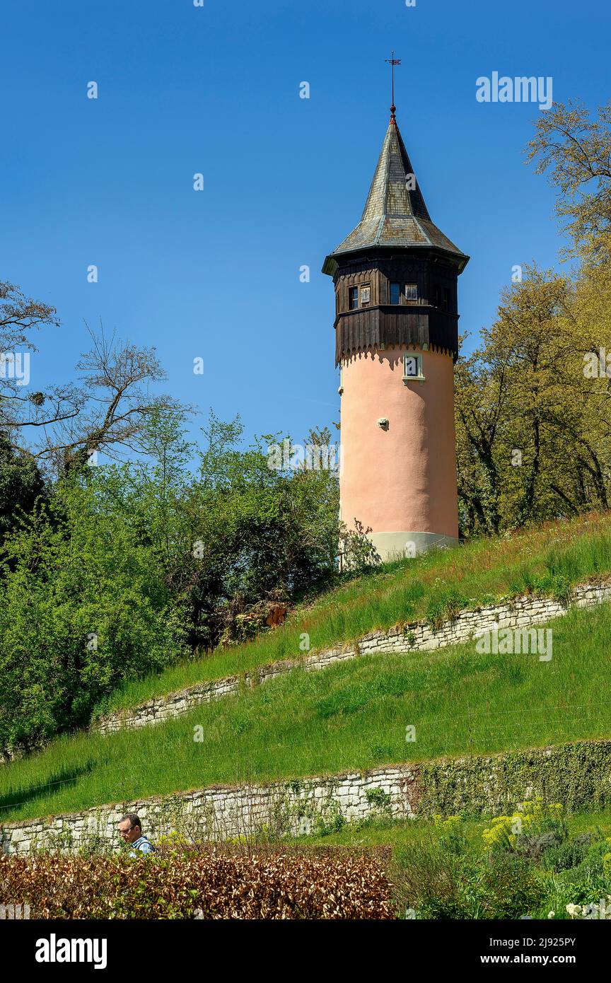 La Torre Svedese, l'isola di Mainau, il lago di Costanza, Baden-Wuettemberg, Germania Foto Stock