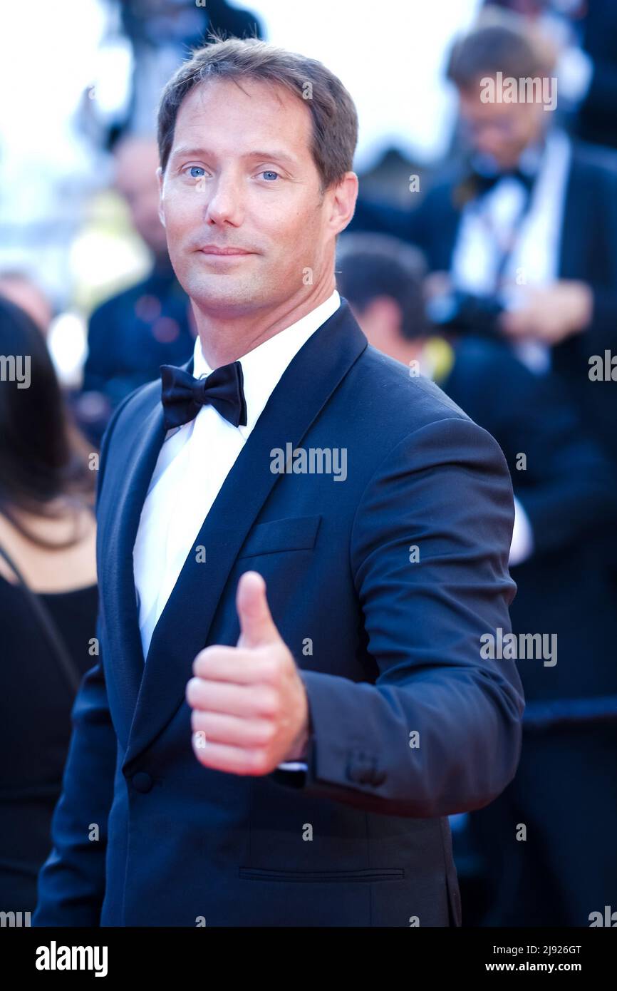 Cannes, Francia. 19th maggio 2022. Cannes, Francia, giovedì, maggio. 19, 2022 - Thomas Pesquet è visto all'Armageddon Time Red carpet durante il Festival del Cinema di Cannes 75th al Palais des Festivals et des Congrès de Cannes . Foto di Credit: Julie Edwards/Alamy Live News Foto Stock