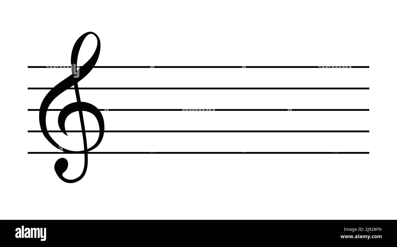 Musica nota vettoriale foglio icona staff illustrazione design. Melodia  nota musicale sul foglio Immagine e Vettoriale - Alamy
