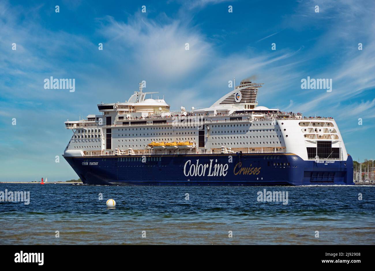 Colour Line Cruises, Ferry, Kiel Fjord, Schleswig-Holstein, Germania Foto Stock