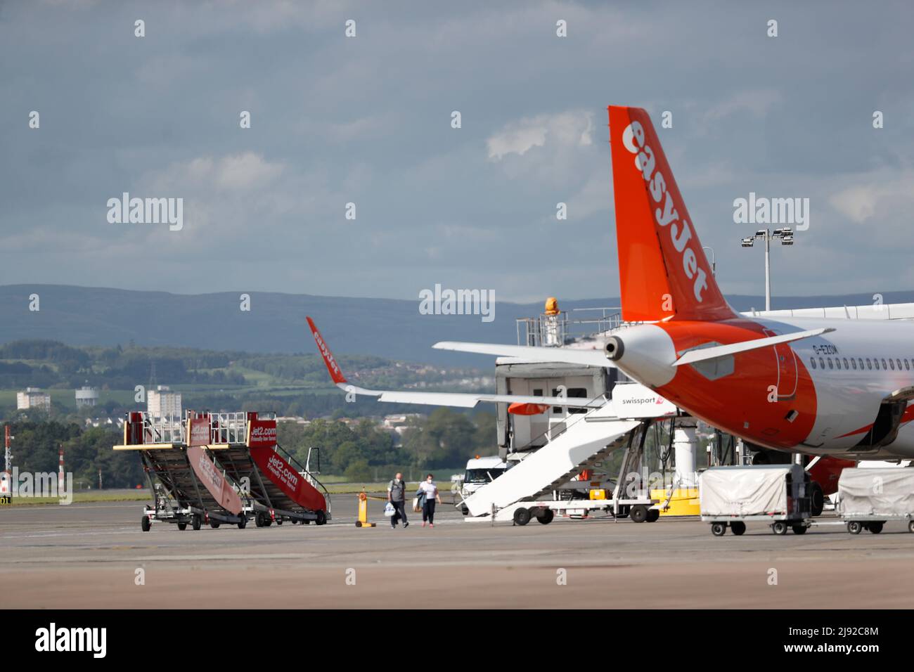 Aeroporto Easy Jet di Glasgow Foto Stock