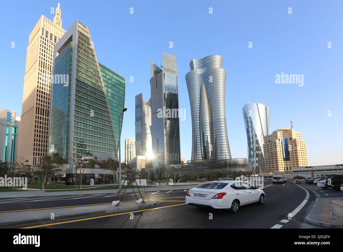 22.02.2022, Doha, , Qatar - vista sulla città. 00S220222D325CAROEX.JPG [MODELLO RELEASE: NO, PROPERTY RELEASE: NO (c) karo images / Sorge, http://www.caro-image Foto Stock