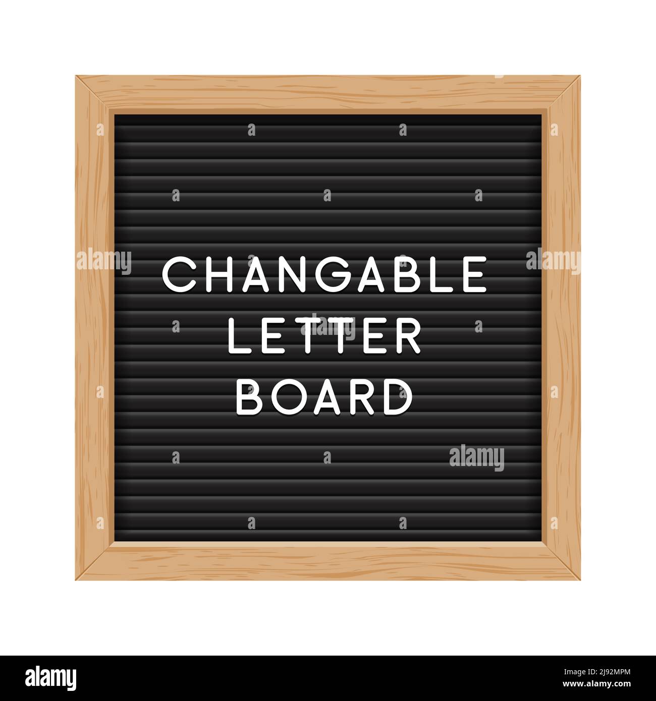 Letter board nero isolato parola sfondo frame messaggio vettore vintage letterboard segno alfabeto Illustrazione Vettoriale