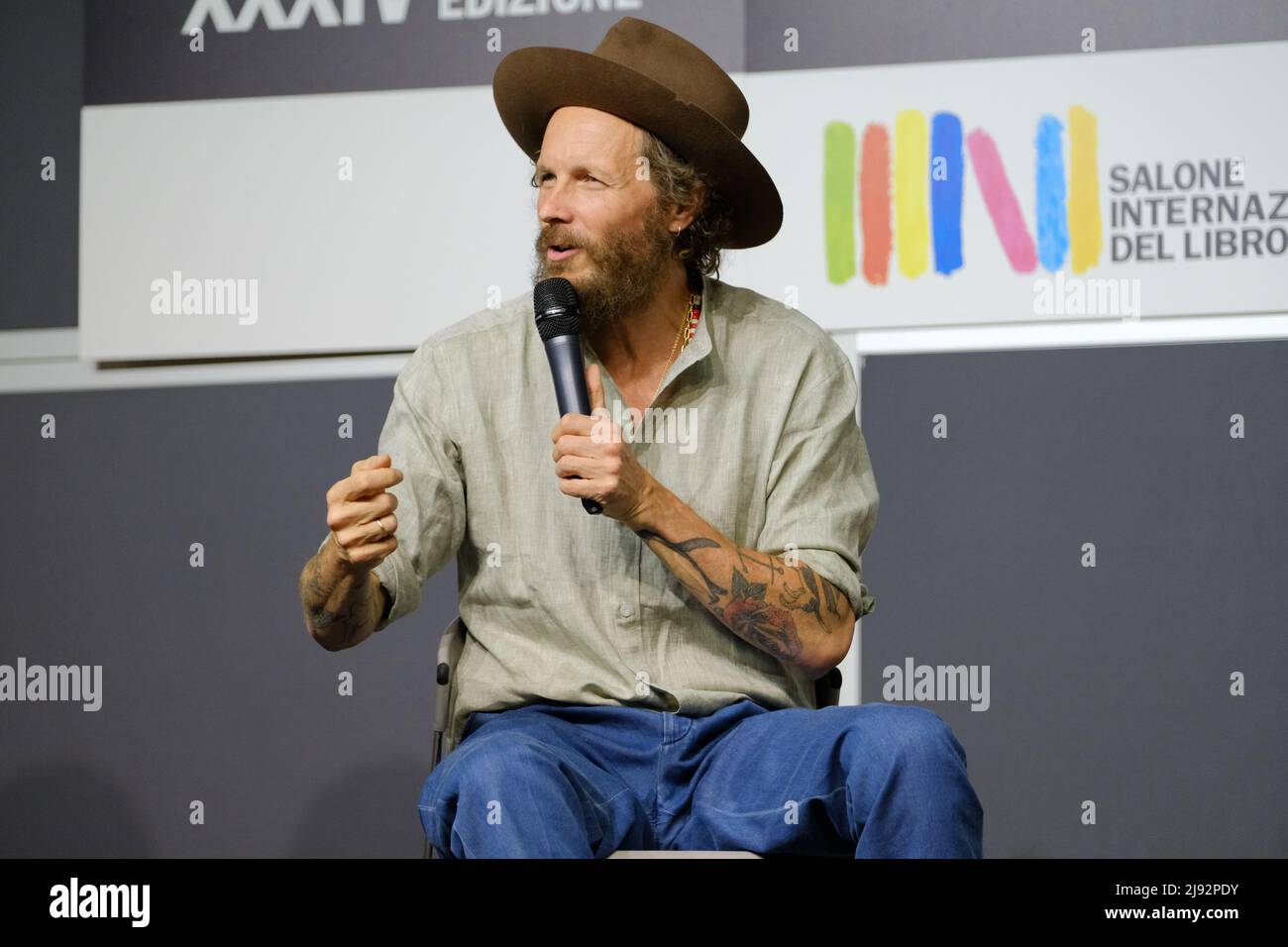 Torino, Torino, Italia. 19th maggio 2022. Apertura dell'edizione 34th della Fiera Internazionale del Libro di Torino. (Credit Image: © Bruno Brizzi/Pacific Press via ZUMA Press Wire) Foto Stock