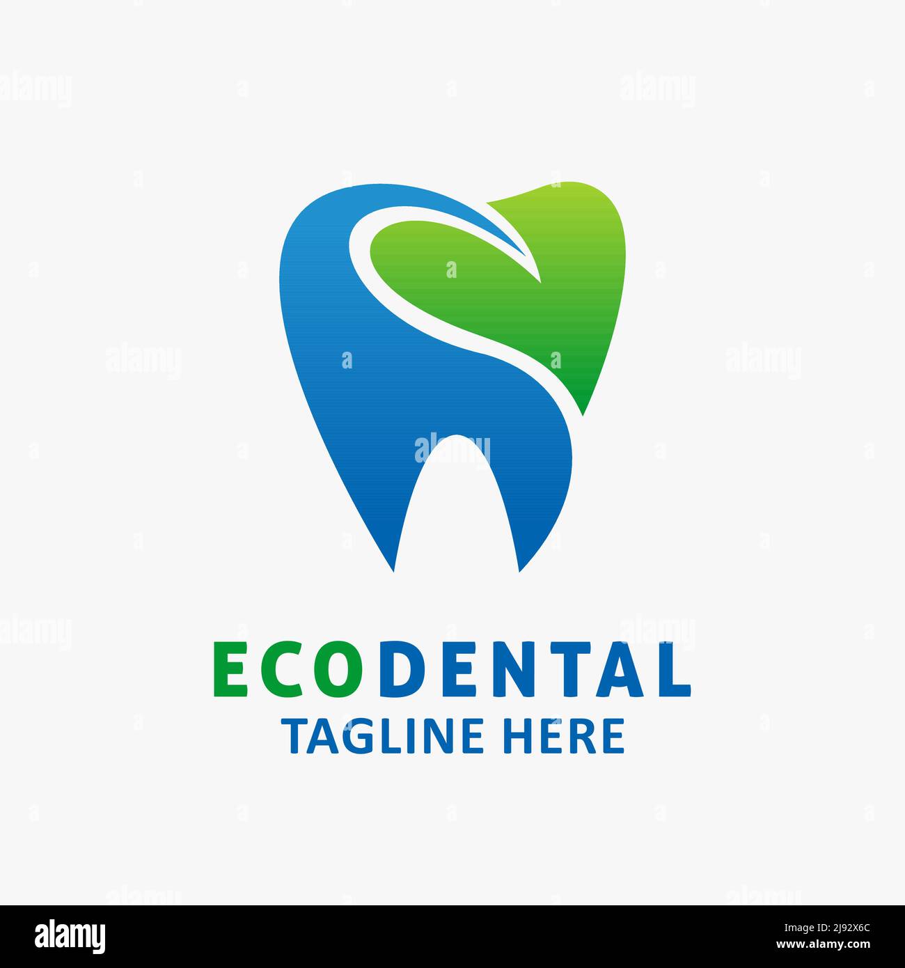 Logo ecologico dentale Illustrazione Vettoriale