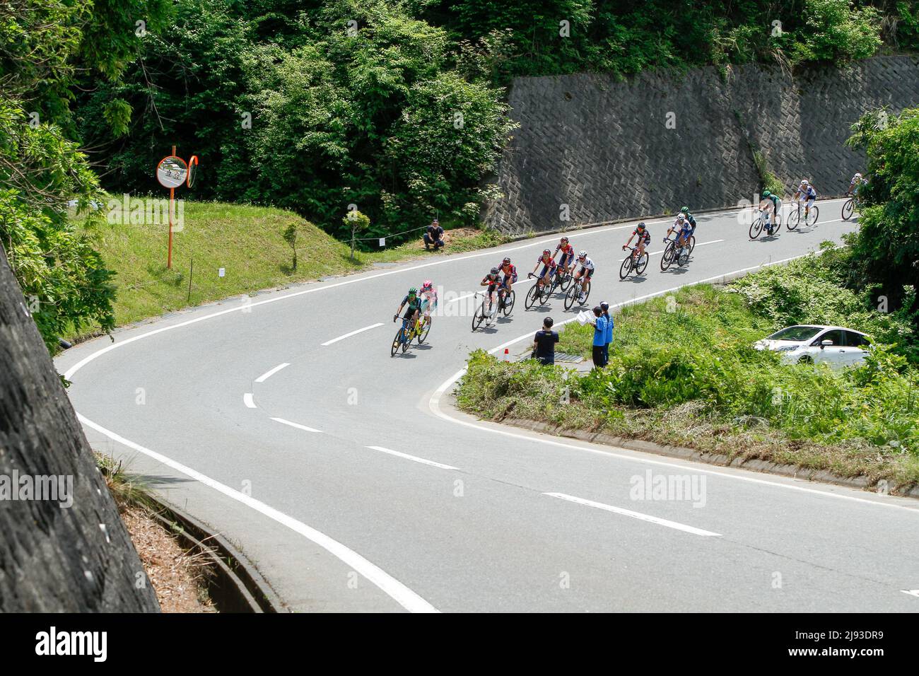 iida, nagano, giappone, 2022/19/05 , Tour ciclistico professionale del Giappone tenuto a Iida nella primavera del 2022. Foto Stock