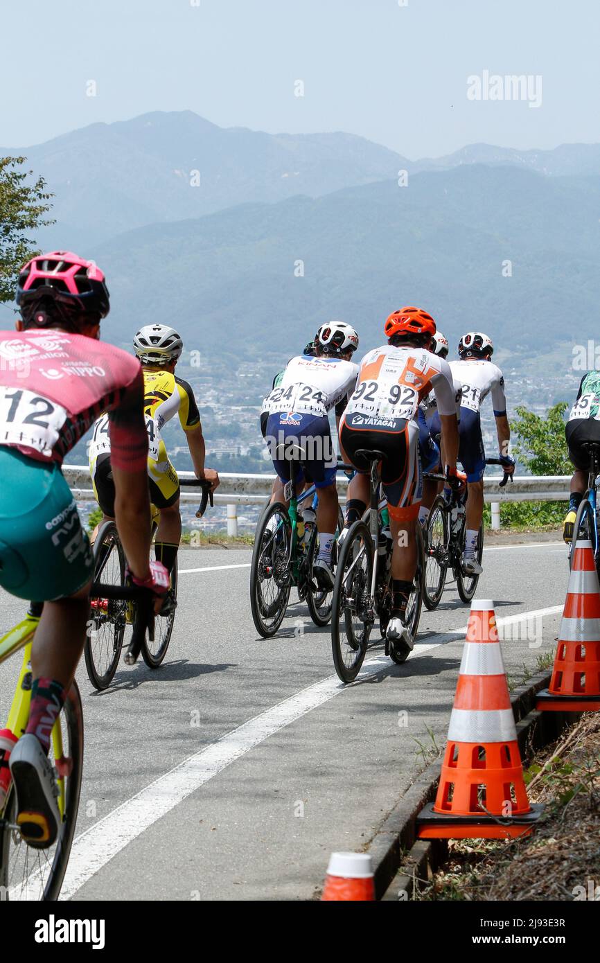 iida, nagano, giappone, 2022/19/05 , Tour ciclistico professionale del Giappone tenuto a Iida nella primavera del 2022. Foto Stock