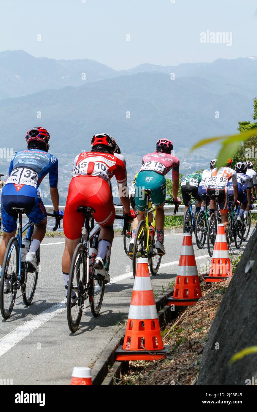 iida, nagano, giappone, 2022/19/05 , Tour ciclistico professionale del Giappone tenuto a Iida nella primavera del 2022. Foto Stock