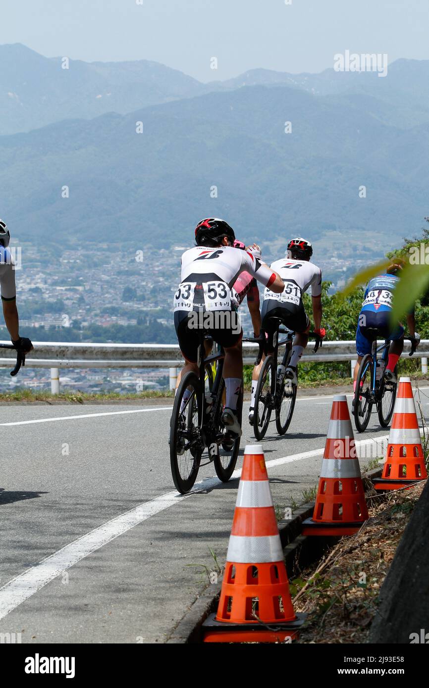 iida, nagano, giappone, 2022/19/05 , Tour ciclistico professionale del Giappone tenuto a Iida nella primavera del 2022. Foto Stock