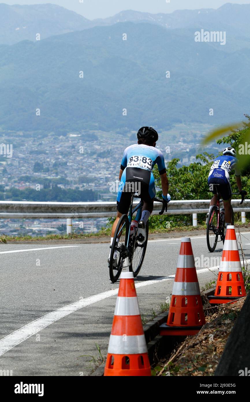 iida, nagano, giappone, 2022/19/05 , Tour ciclistico professionale del Giappone tenuto a Iida nella primavera del 2022. Foto Stock