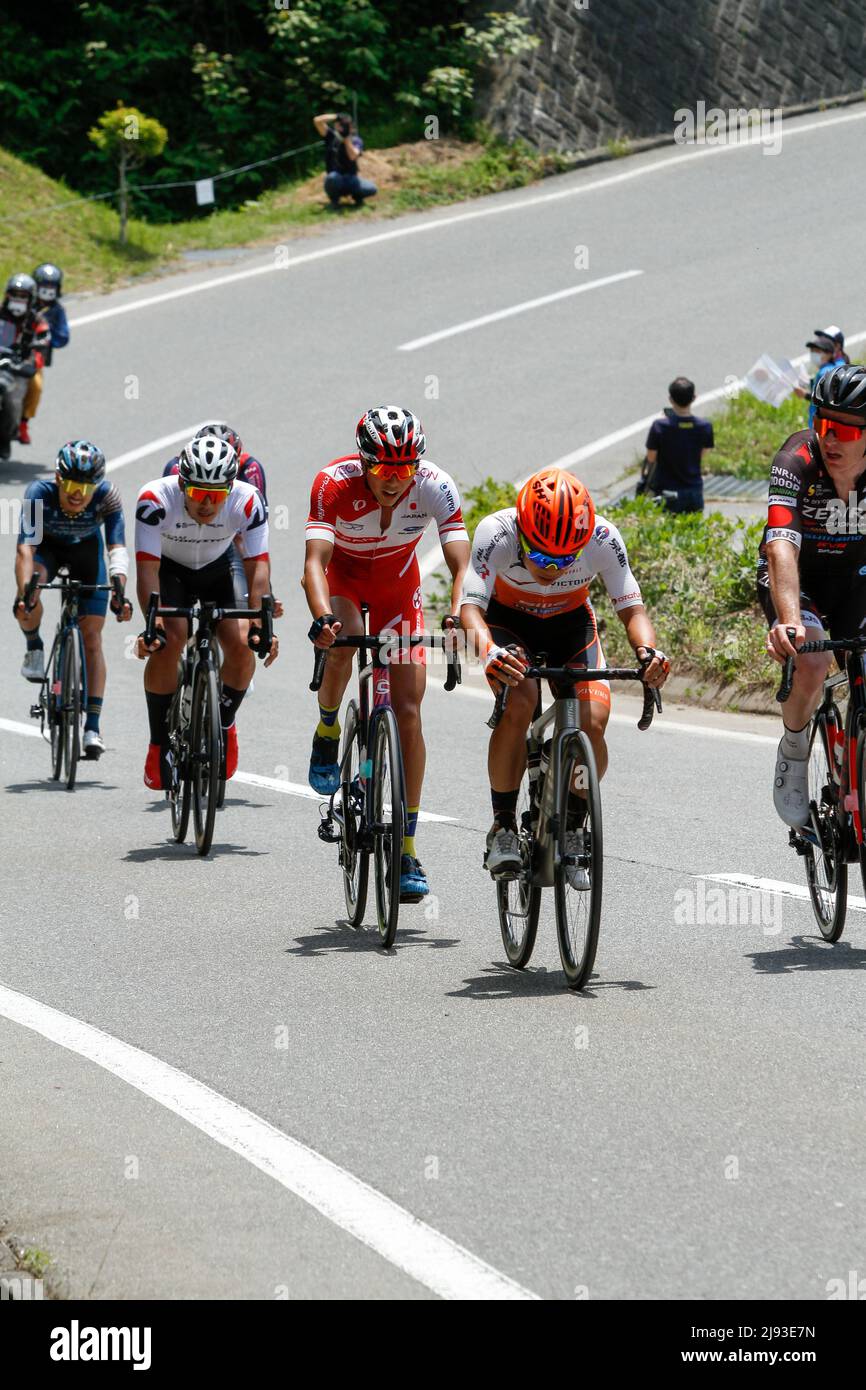 iida, nagano, giappone, 2022/19/05 , Tour ciclistico professionale del Giappone tenuto a Iida nella primavera del 2022. Foto Stock