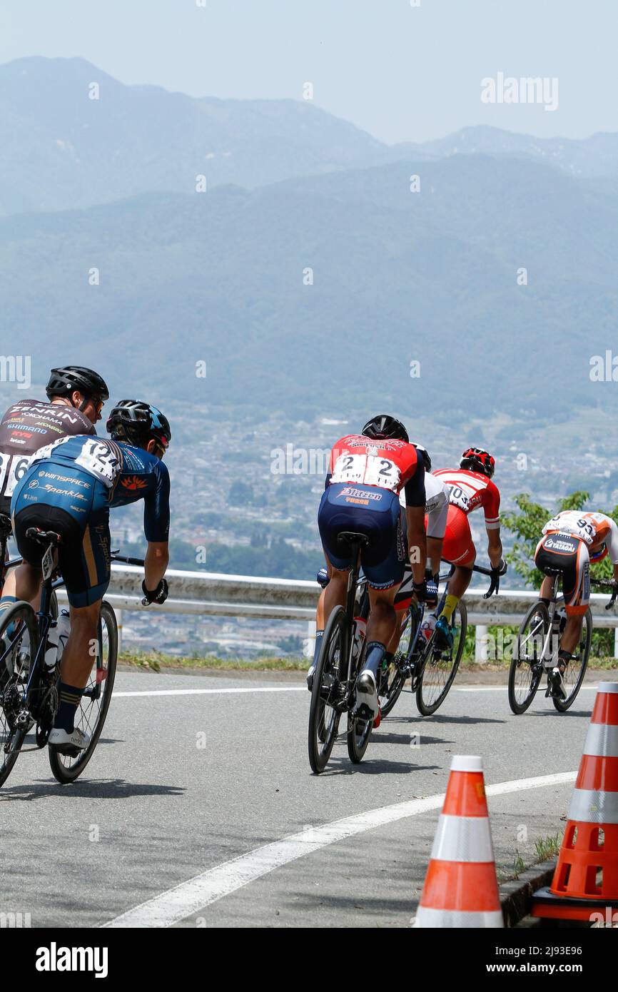 iida, nagano, giappone, 2022/19/05 , Tour ciclistico professionale del Giappone tenuto a Iida nella primavera del 2022. Foto Stock