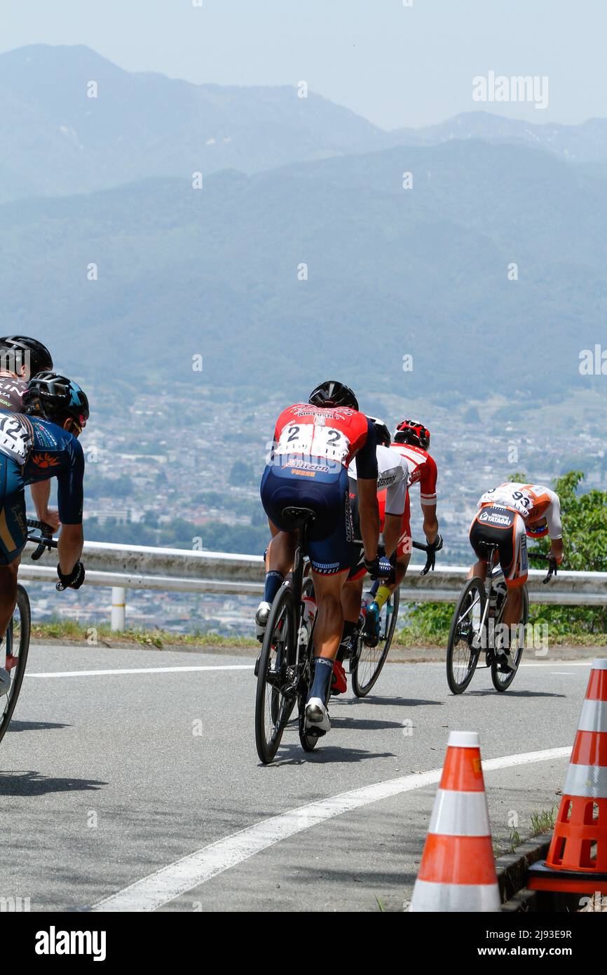 iida, nagano, giappone, 2022/19/05 , Tour ciclistico professionale del Giappone tenuto a Iida nella primavera del 2022. Foto Stock