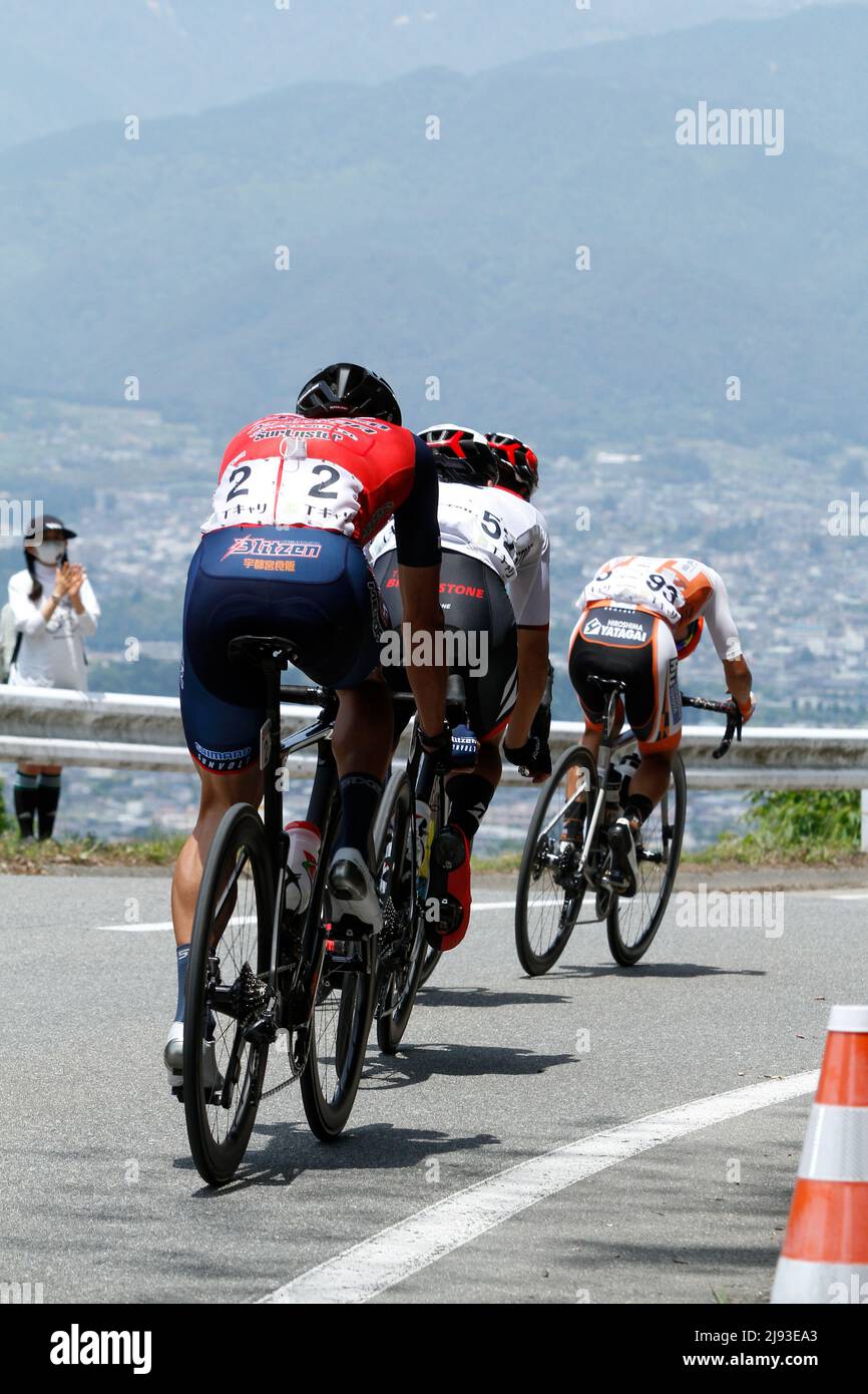 iida, nagano, giappone, 2022/19/05 , Tour ciclistico professionale del Giappone tenuto a Iida nella primavera del 2022. Foto Stock