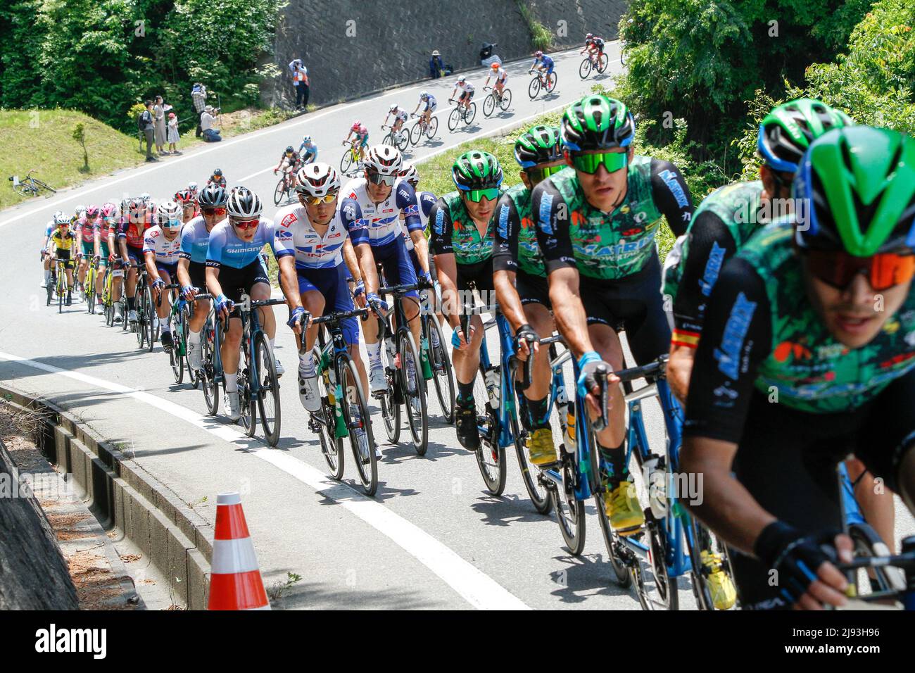 iida, nagano, giappone, 2022/19/05 , Tour ciclistico professionale del Giappone tenuto a Iida nella primavera del 2022. Foto Stock