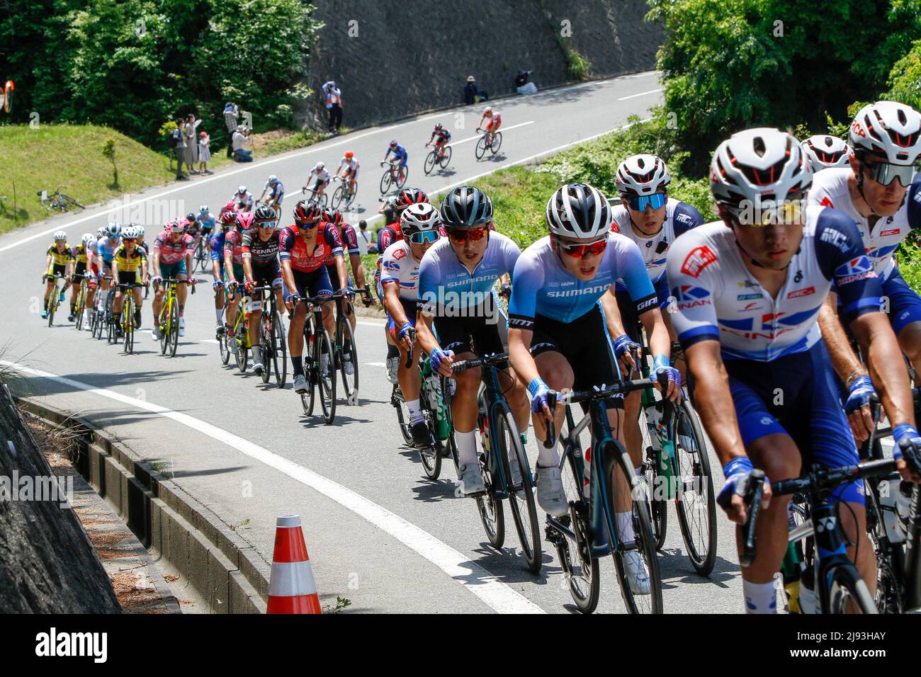 iida, nagano, giappone, 2022/19/05 , Tour ciclistico professionale del Giappone tenuto a Iida nella primavera del 2022. Foto Stock