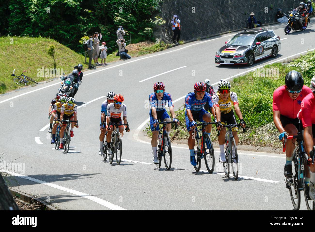 iida, nagano, giappone, 2022/19/05 , Tour ciclistico professionale del Giappone tenuto a Iida nella primavera del 2022. Foto Stock