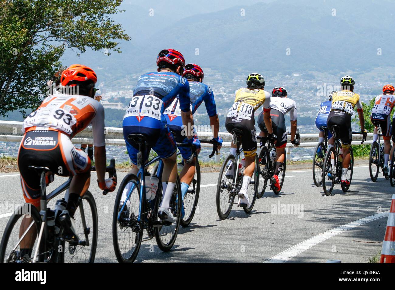 iida, nagano, giappone, 2022/19/05 , Tour ciclistico professionale del Giappone tenuto a Iida nella primavera del 2022. Foto Stock