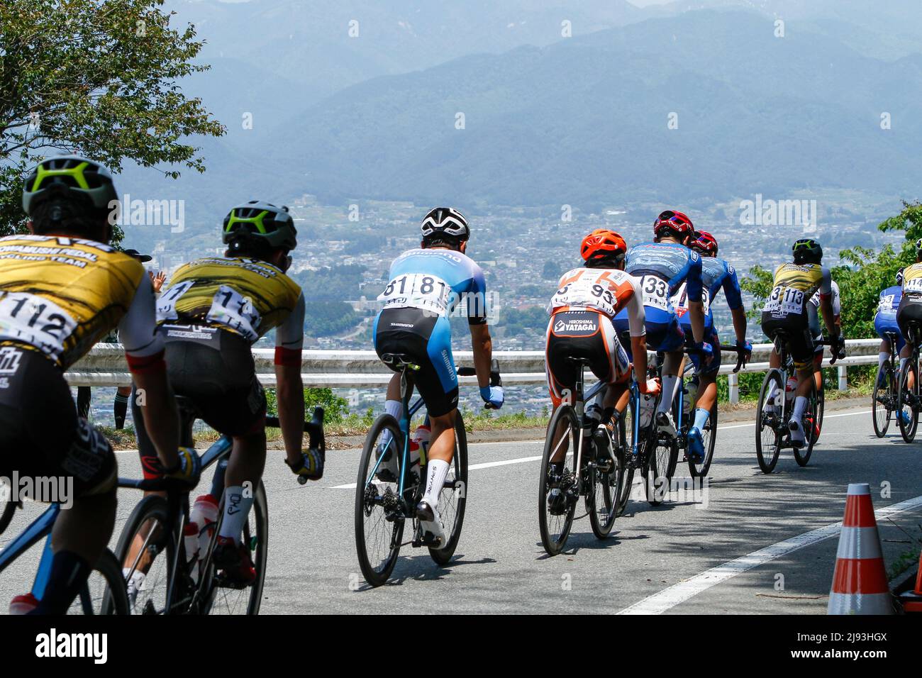 iida, nagano, giappone, 2022/19/05 , Tour ciclistico professionale del Giappone tenuto a Iida nella primavera del 2022. Foto Stock