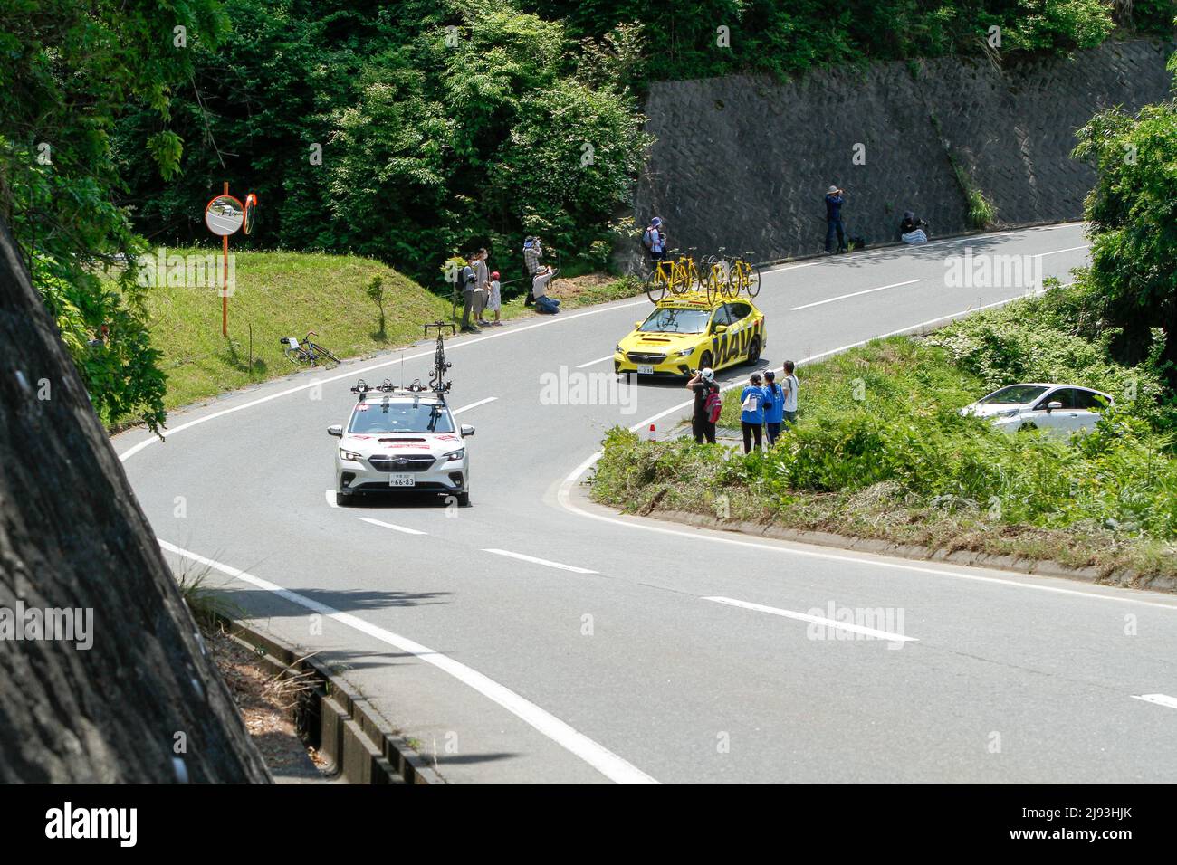 iida, nagano, giappone, 2022/19/05 , Tour ciclistico professionale del Giappone tenuto a Iida nella primavera del 2022. Foto Stock