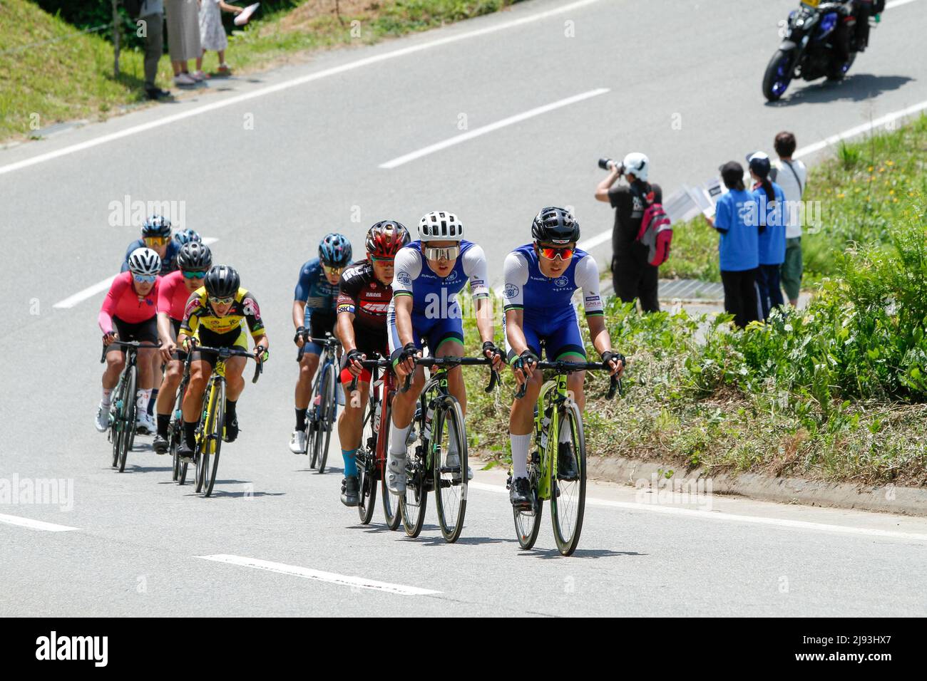 iida, nagano, giappone, 2022/19/05 , Tour ciclistico professionale del Giappone tenuto a Iida nella primavera del 2022. Foto Stock