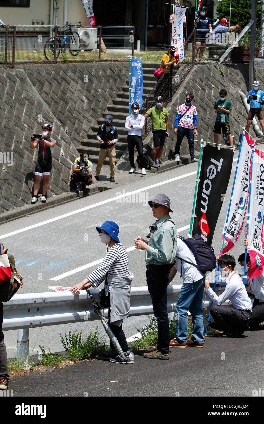 iida, nagano, giappone, 2022/19/05 , Tour ciclistico professionale del Giappone tenuto a Iida nella primavera del 2022. Foto Stock