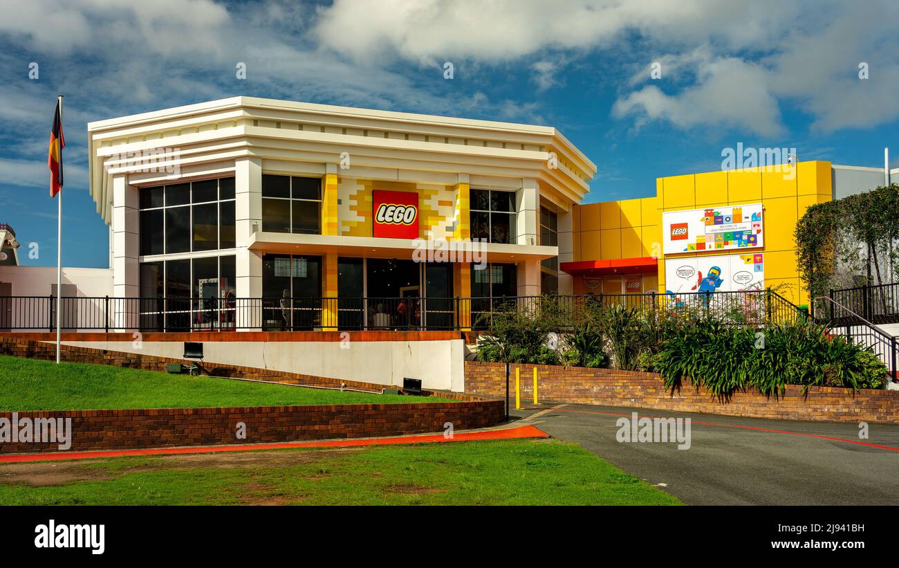Gold Coast, Queensland, Australia - negozio Lego al parco a tema Dreamworld Foto Stock