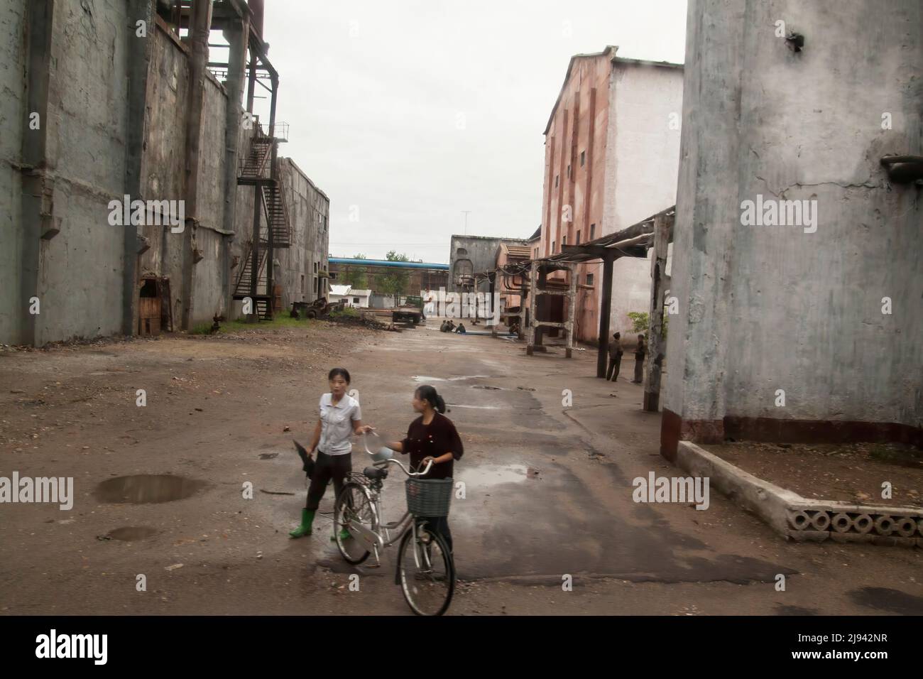Hamhung fabbrica di fertilizzanti, Corea del Nord Foto Stock