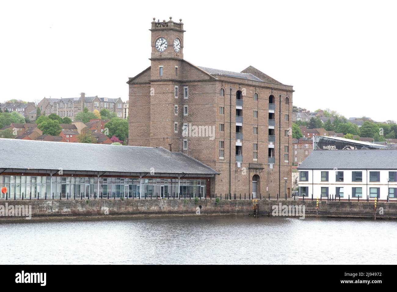 Clock Tower Warehouse Victoria Dock Dundee Foto Stock