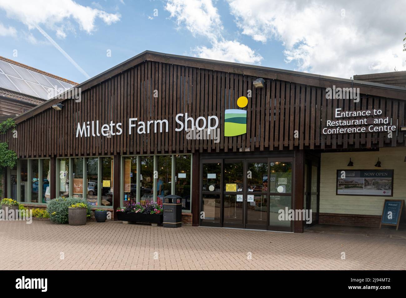 Millets Farm Shop, presso il Millets Farm Center, un'attrazione turistica nei pressi di Frilford, Oxfordshire, Inghilterra, Regno Unito Foto Stock