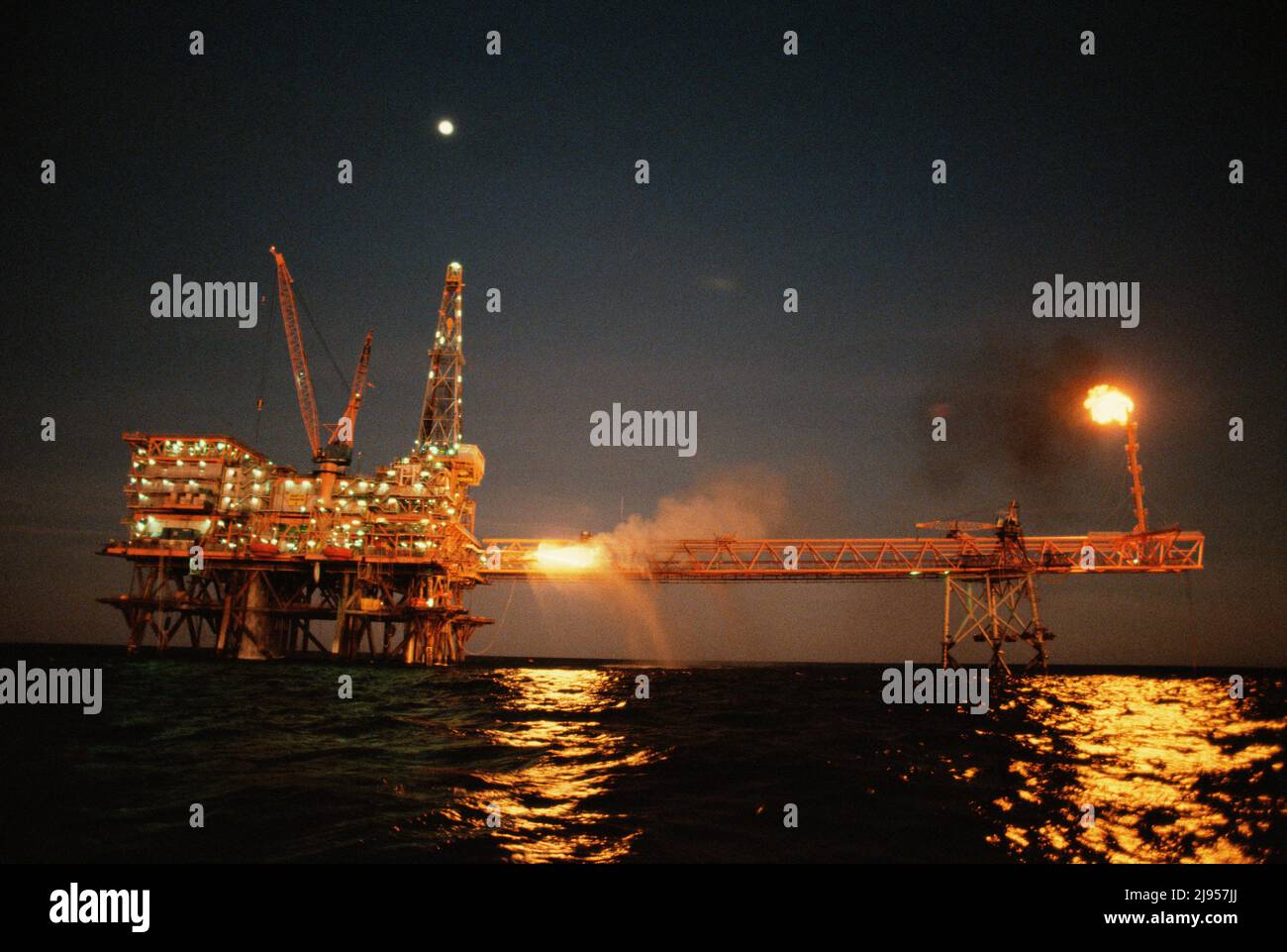 Australia. Australia occidentale. North Rankin A. piattaforma di estrazione gas offshore. Foto Stock
