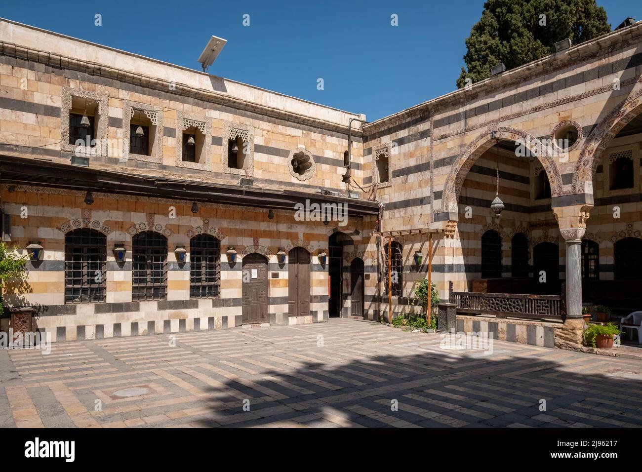 Damasco, Siria - Maggio 2022: All'interno del monumento storico e museo, Palazzo al Azem di Damasco, Siria Foto Stock