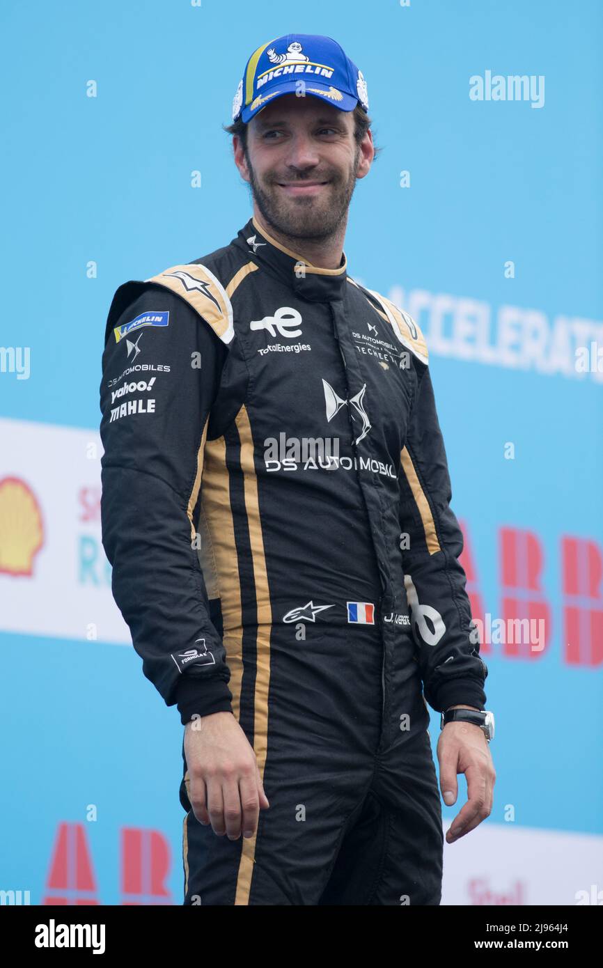 Berlino, Germania, 14th maggio 2022. 2022 Shell Recharge Berlin e-Prix, Round 7 del Campionato del mondo di Formula e ABB FIA 2021-22, circuito aeroportuale Tempelhof a Berlino, Germania nella foto: Jean-Eric VERGNE (fra) di DS Techeetach © Piotr Zajac/Alamy Live News Foto Stock