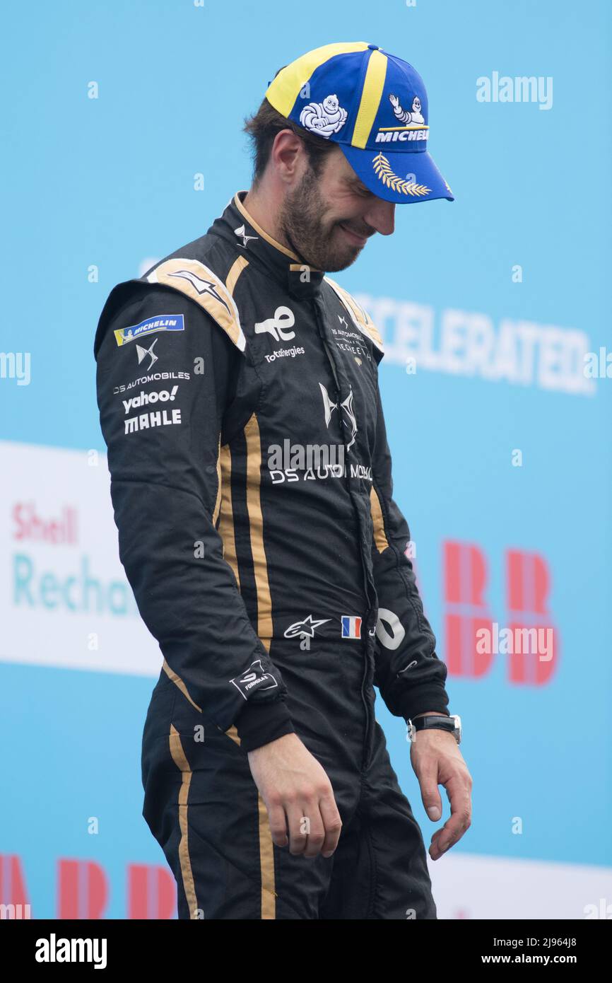 Berlino, Germania, 14th maggio 2022. 2022 Shell Recharge Berlin e-Prix, Round 7 del Campionato del mondo di Formula e ABB FIA 2021-22, circuito aeroportuale Tempelhof a Berlino, Germania nella foto: Jean-Eric VERGNE (fra) di DS Techeetach © Piotr Zajac/Alamy Live News Foto Stock