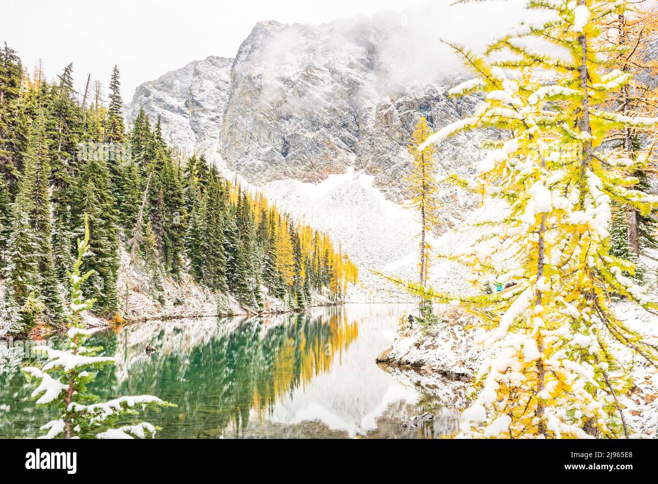 North Cascades National Park durante l'autunno, stato di Washington, Stati Uniti Foto Stock