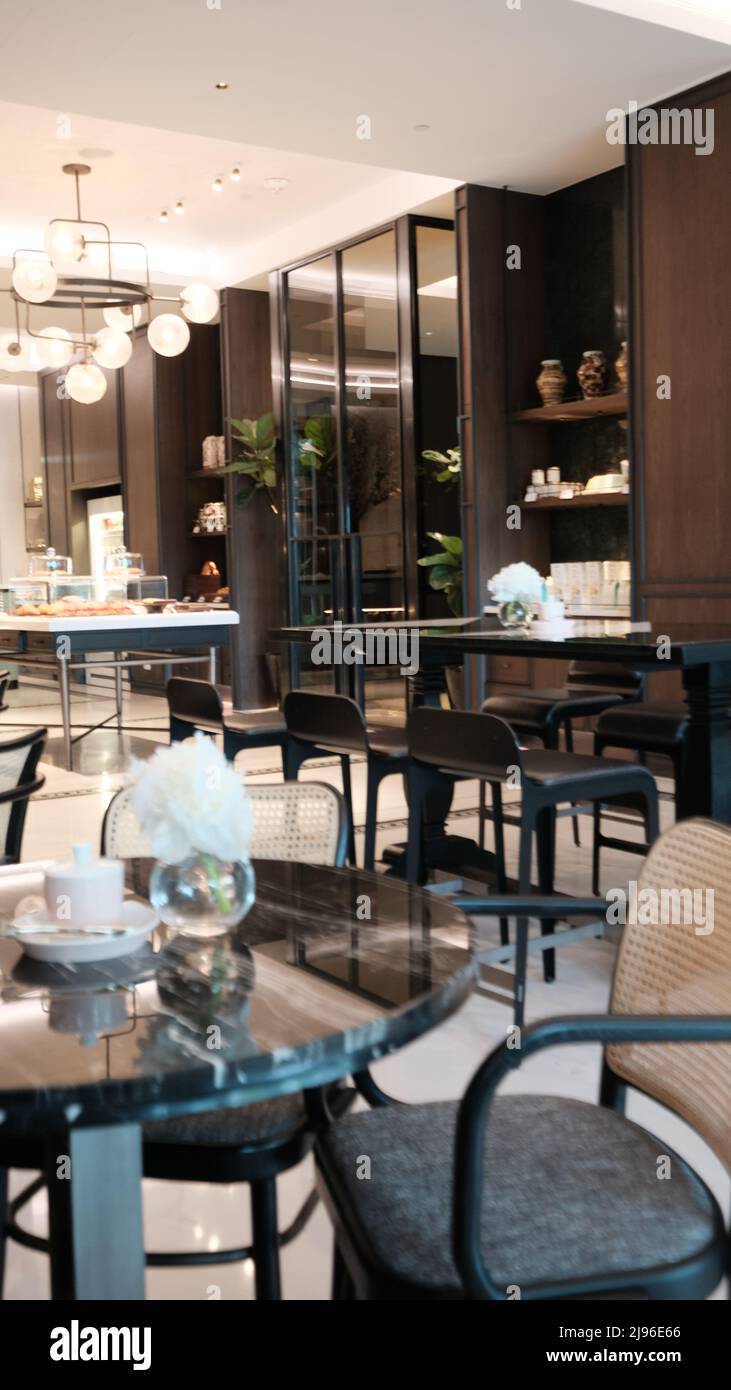 Bangkok Four Seasons Hotel Bakery Coffee Shop Cafe Madeleine Charoen Krung Road, Yannawa, Sathon, Bangkok Thailandia Foto Stock