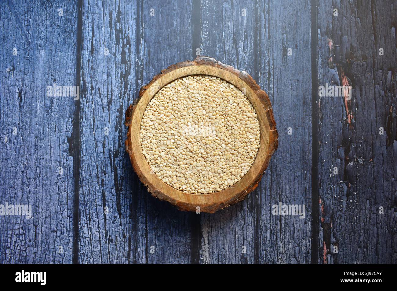 Lenticchie bianche URAD gregge ed essiccate Foto Stock