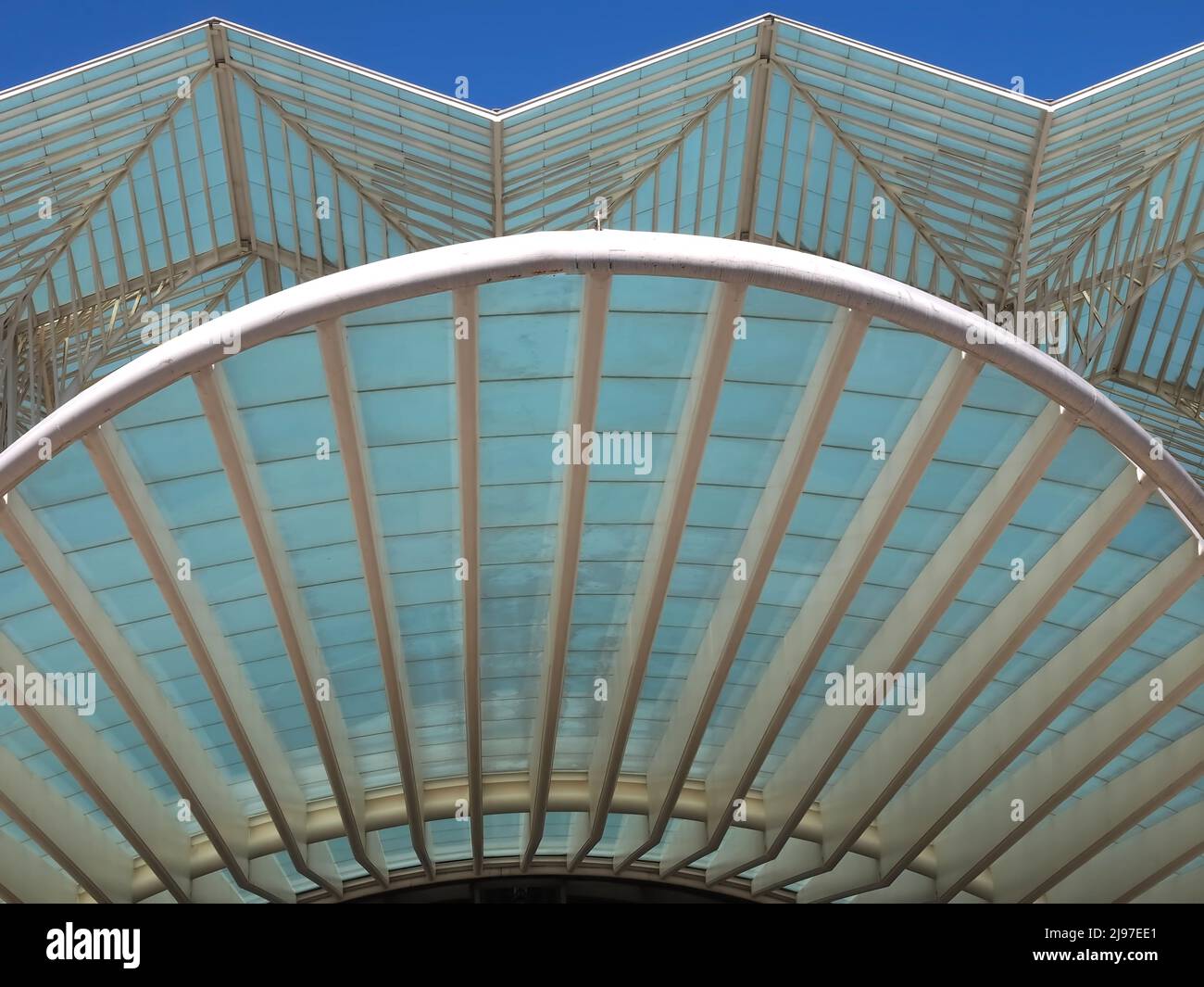 Stazione Oriente a Lisbona, ingresso al parque das Nacoes in Portogallo Foto Stock