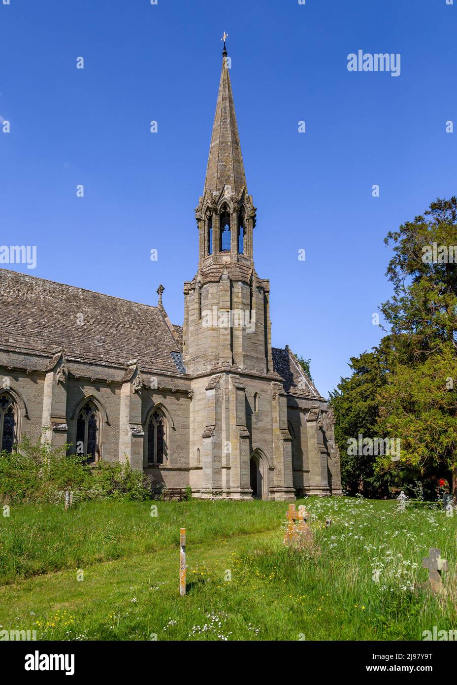 St. Leonard's Church, Charlecote, Warwickshire, Inghilterra. Foto Stock