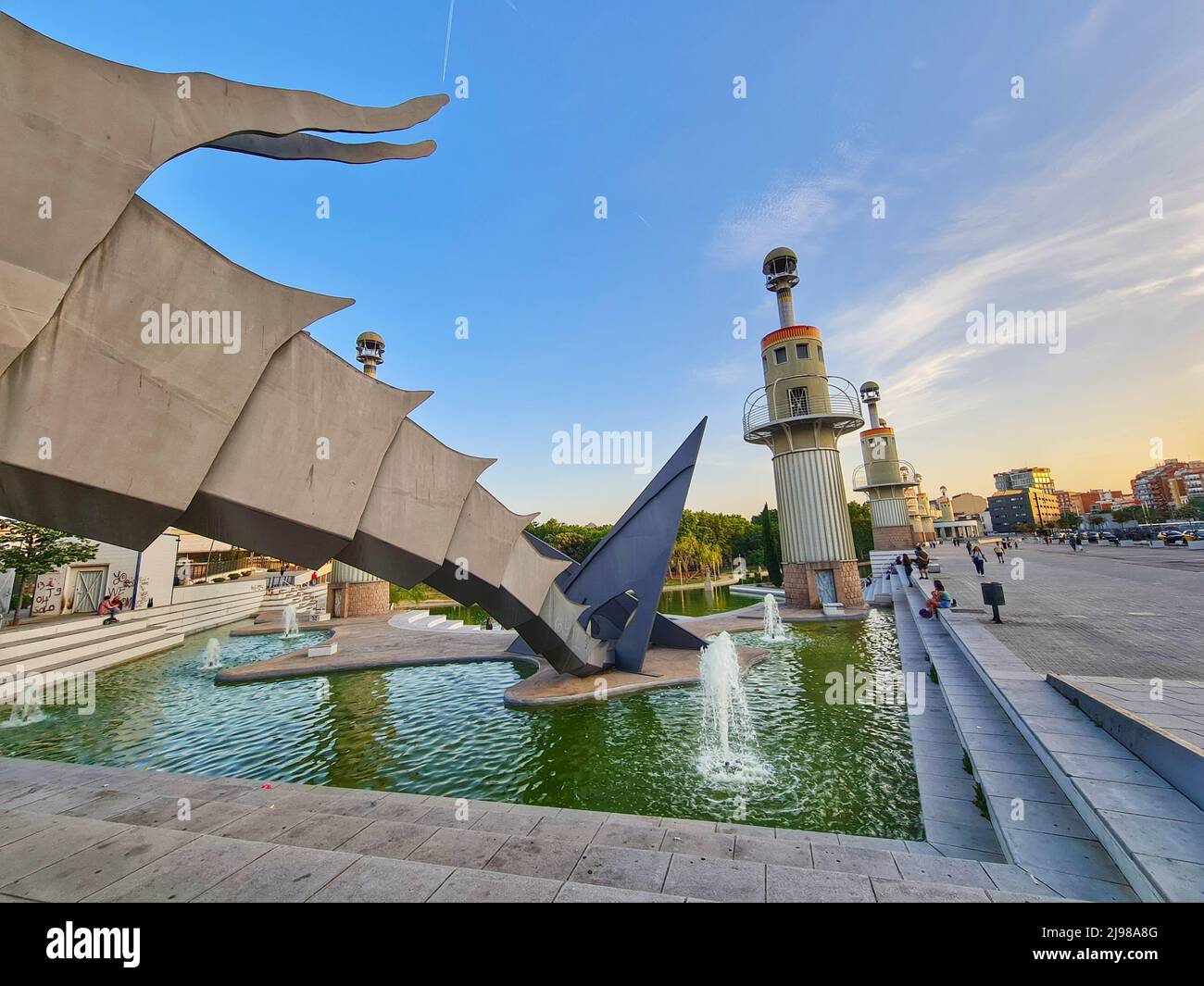 Parc de l'Espanya Industrial. Barcellona, Catalogna, Spagna. Foto Stock