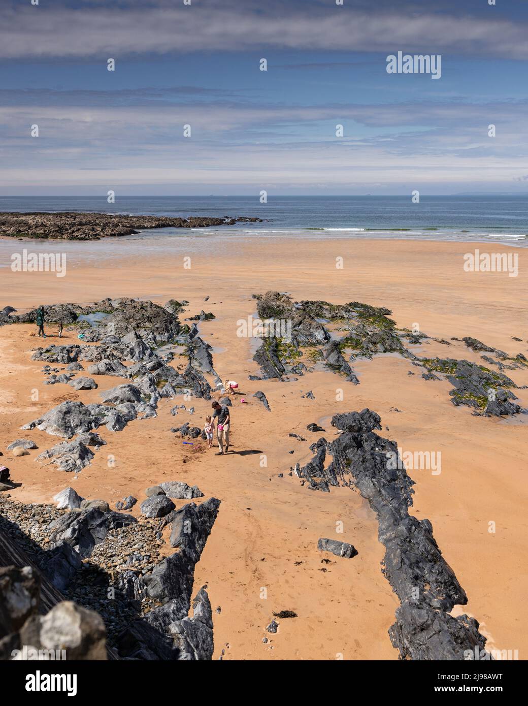 Spiaggia di Ballybunion sulla costa occidentale dell'Irlanda Foto Stock