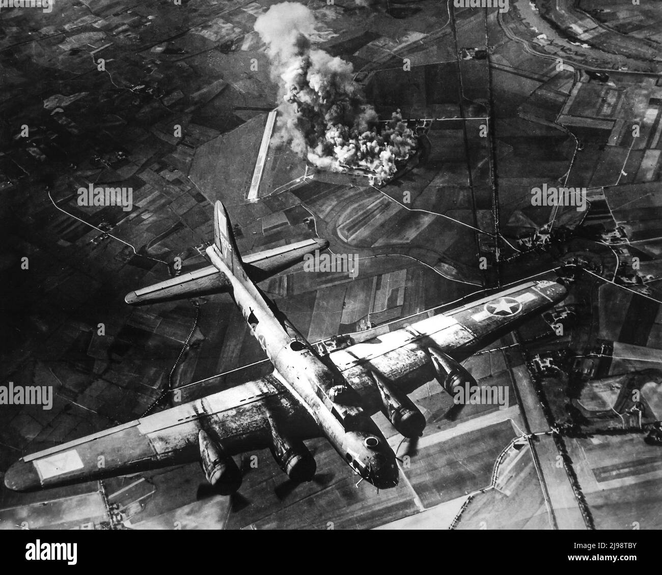 Pesante bomber statunitense B-29 durante la seconda guerra mondiale Foto Stock